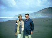 Annette and Paul on the Oregon shore